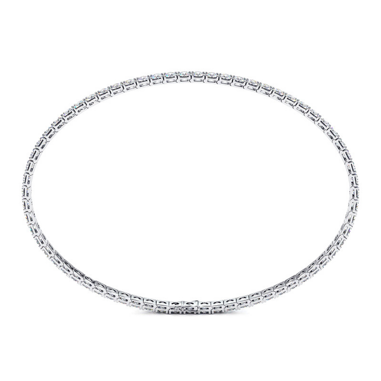 1.00Ct Round Lab Grown Diamond Tennis Bracelet 18K White Gold 24kdiamond