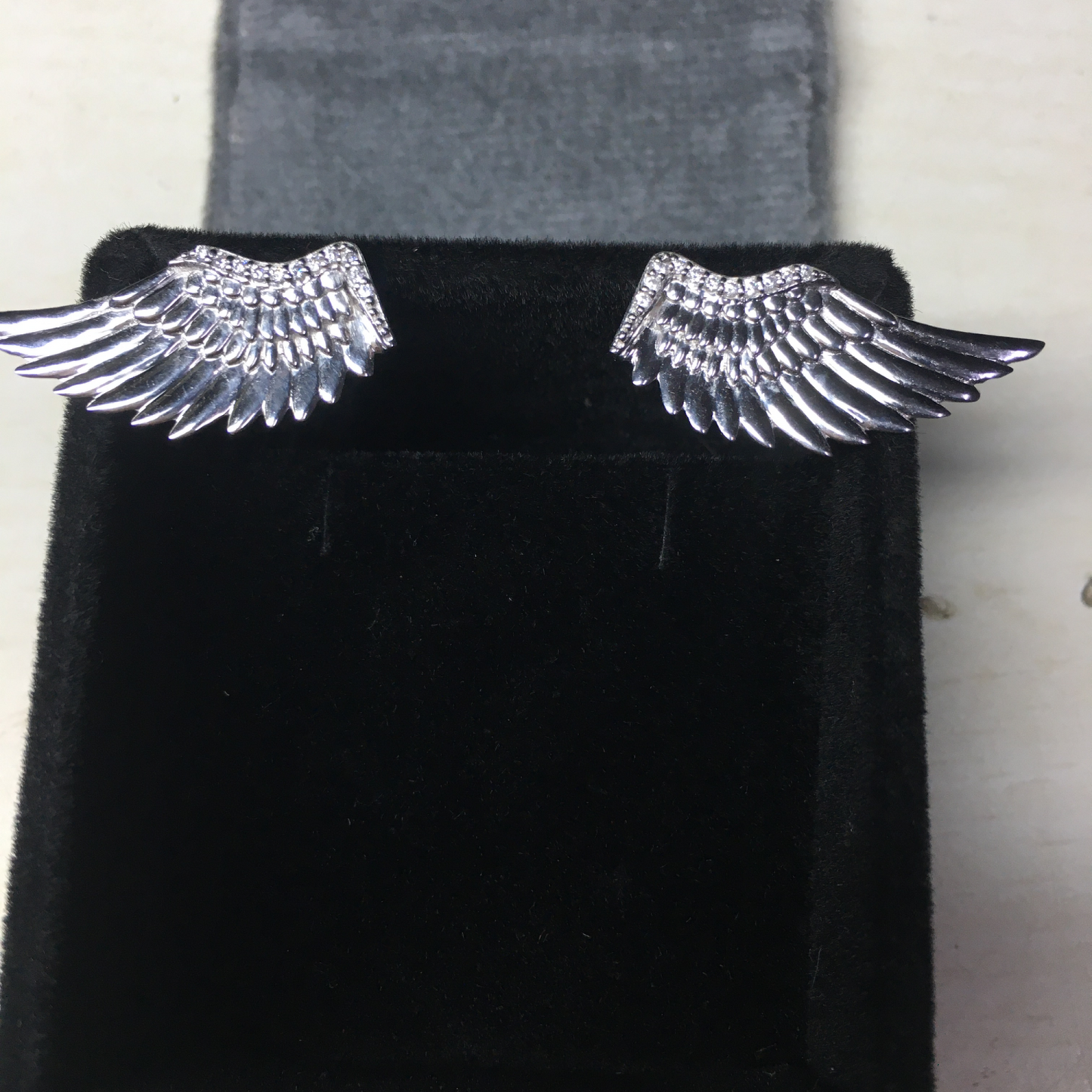 Angel Big Wing Diamond Earrings 24kdiamond