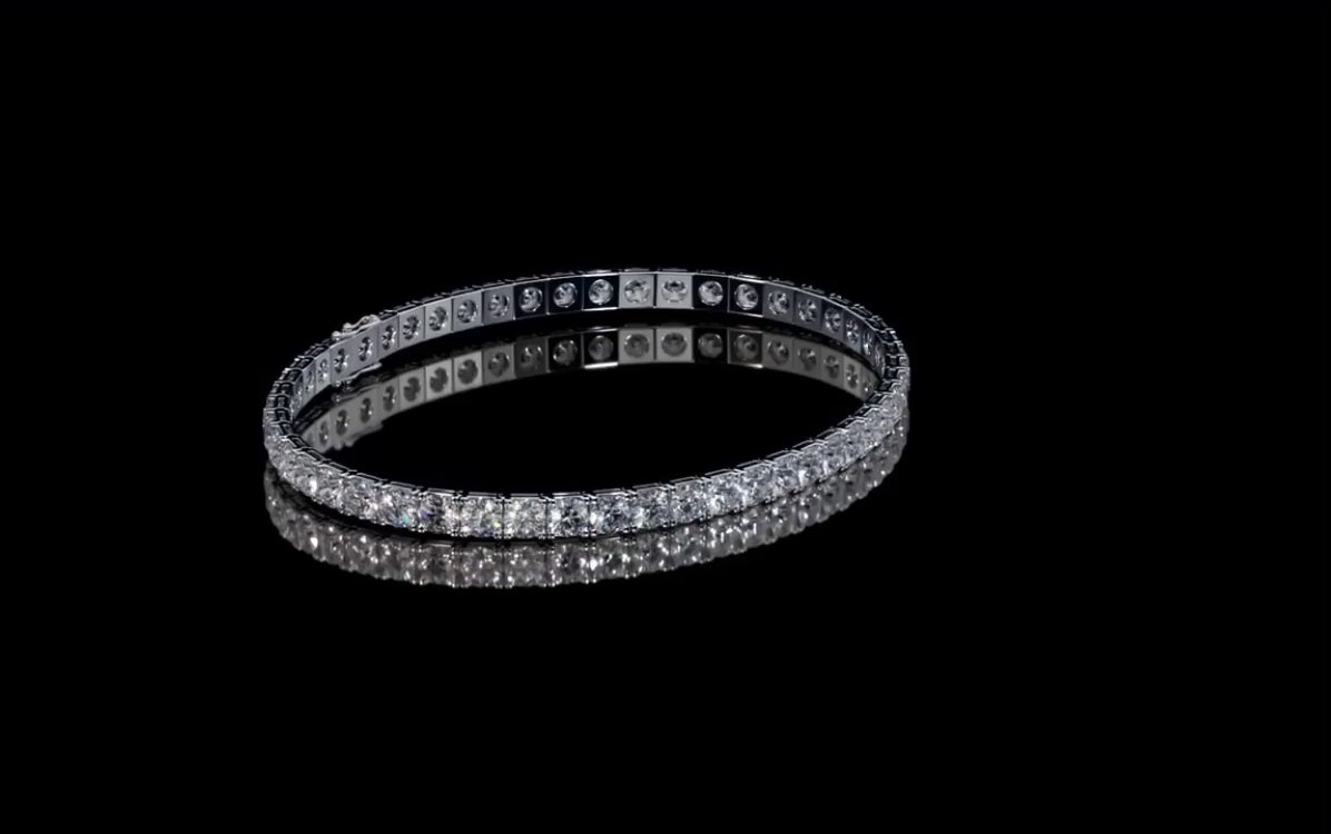 6.00Ct Round Lab Grown Diamond Tennis Bracelet 18K White Gold 24kdiamond