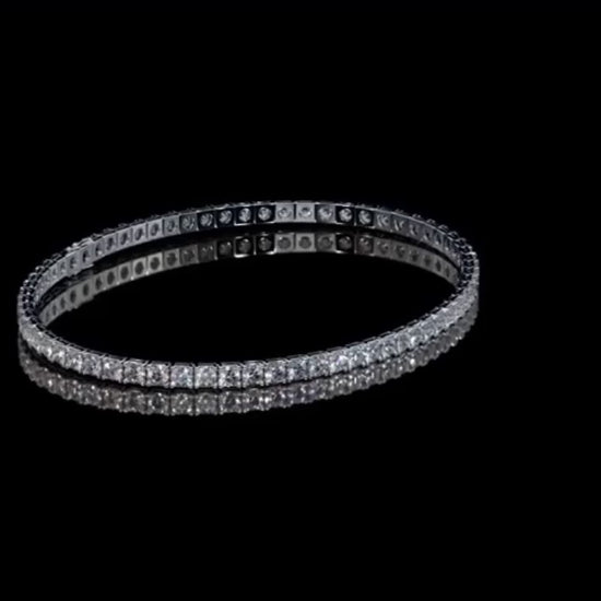 4.00Ct Round Lab Grown Diamond Tennis Bracelet 18K White Gold 24kdiamond
