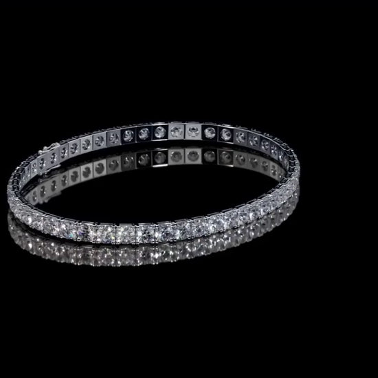 5.00Ct Round Lab Grown Diamond Tennis Bracelet 18K White Gold 24kdiamond