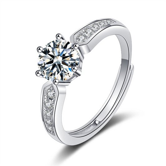 1.30Ct Solitaire Lab Diamond Engagement Ring Adjustable – 24kdiamond