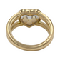 3-Movable Diamond Heart Shape Ring 24kdiamond