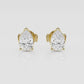 Pear Cut Diamond Solitaire Stud Earrings Yellow Gold, 14Karat And 18Karat, Real Diamond And Lab Grown Diamond