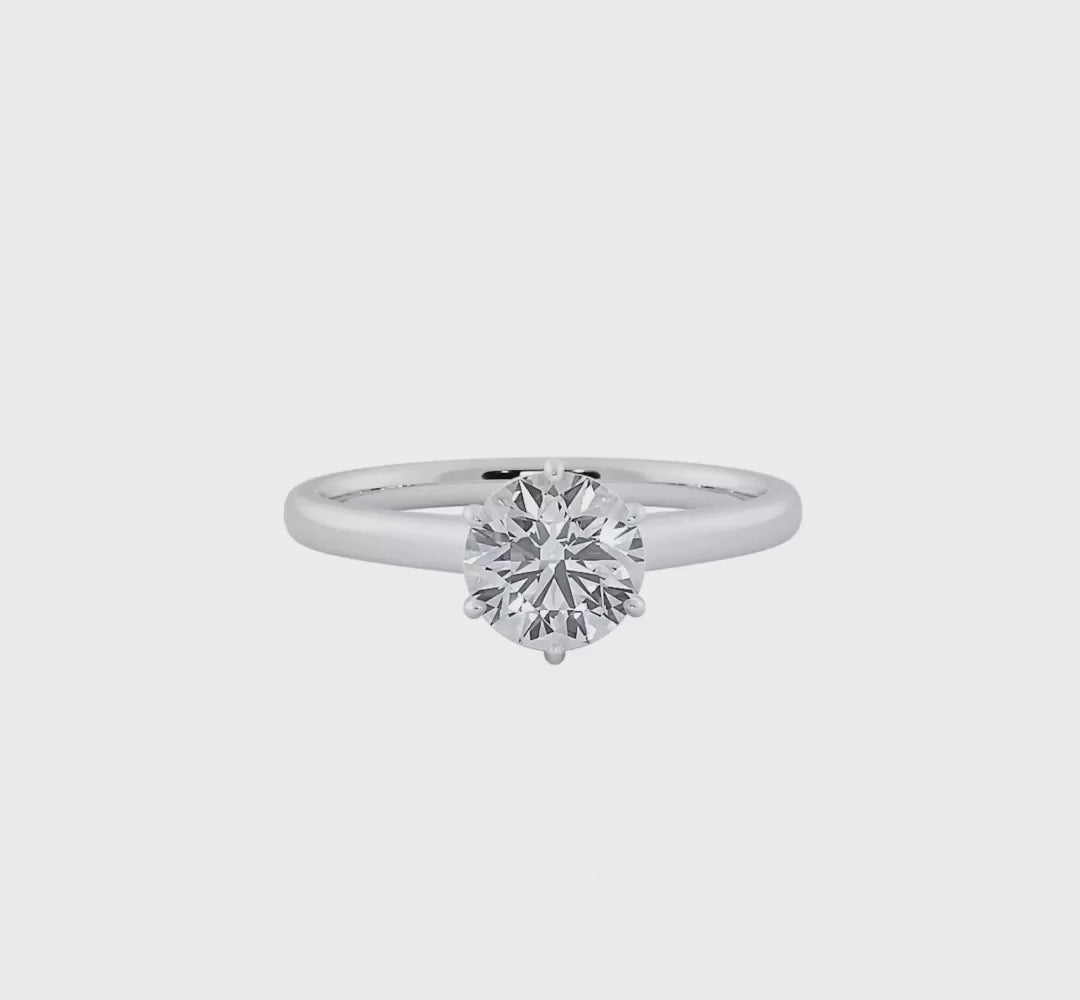 Round Cut Solitaire Diamond Engagement Ring Forever Valentine Ring 24kdiamond
