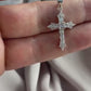 Round Cut Diamond White Gold Cross Pendant Necklace 24kdiamond