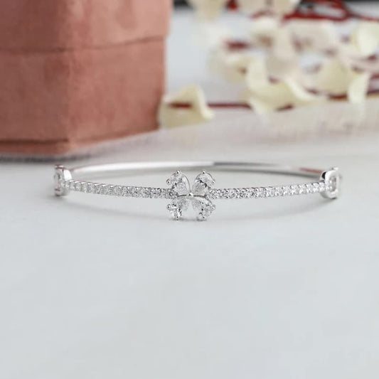 Butterfly Shape Pear Cut Diamond Bracelet White Gold 24kdiamond
