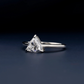 Conflict Free Trilliant Cut Lab Grown Diamond Solitaire Ring White Gold 24kdiamond