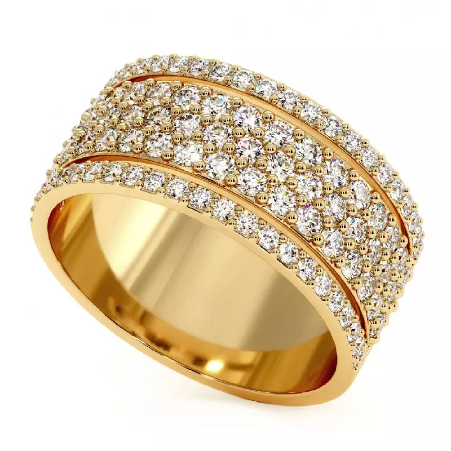 Diamond Wedding Band High Jewellery Ring Yellow Gold 24kdiamond