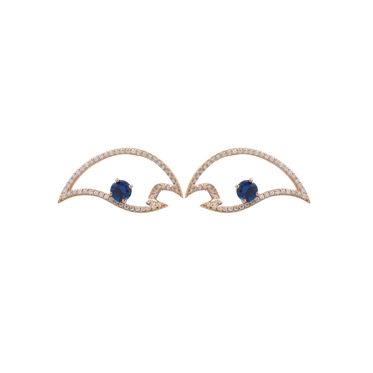 Eye Shape Diamond Earrings Stud 24kdiamond