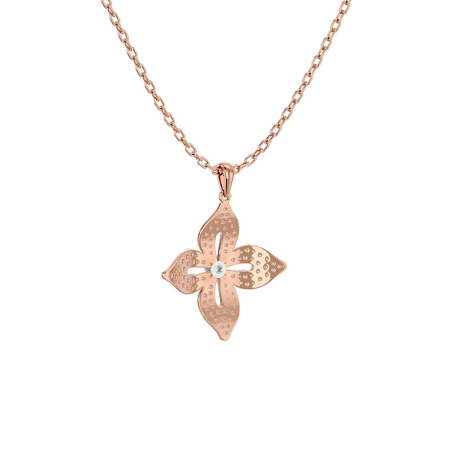 Four Leaf Diamond Pendant Necklace 24kdiamond