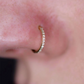Half Eternity Pave Hinged Helix Nose Ring 24kdiamond