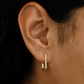 Long Bar Diamond Hoop Earrings 24kdiamond
