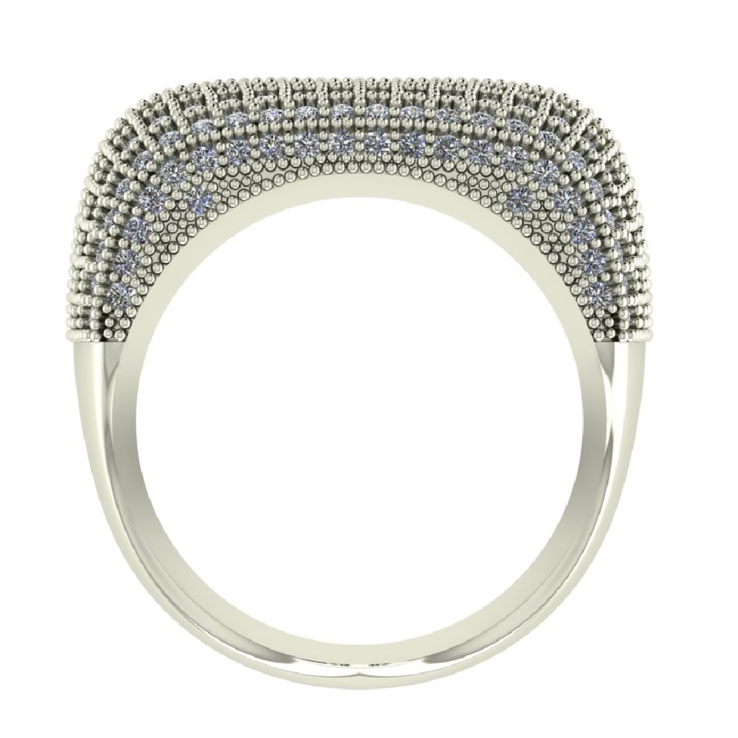 Luxurious Hip Hop Diamond Ring White Gold 24kdiamond