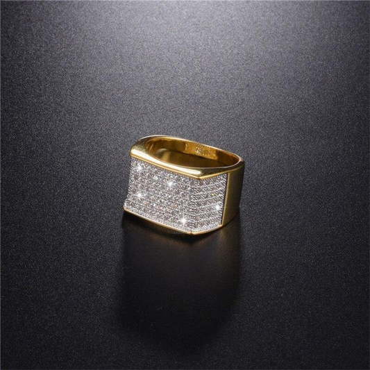 Men's Luxury Hip Hop Diamond Ring 24kdiamond