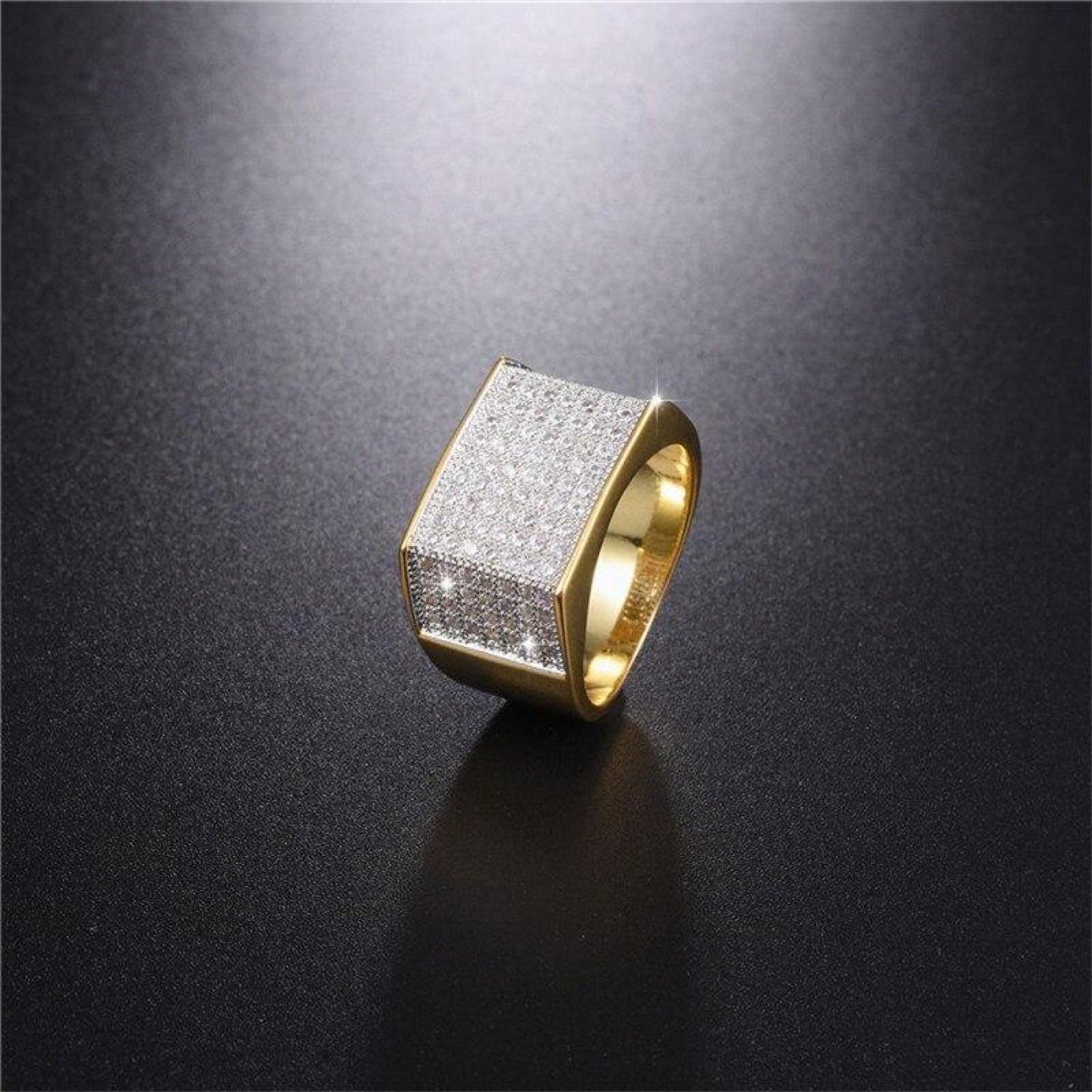 Men's Luxury Hip Hop Diamond Ring 24kdiamond