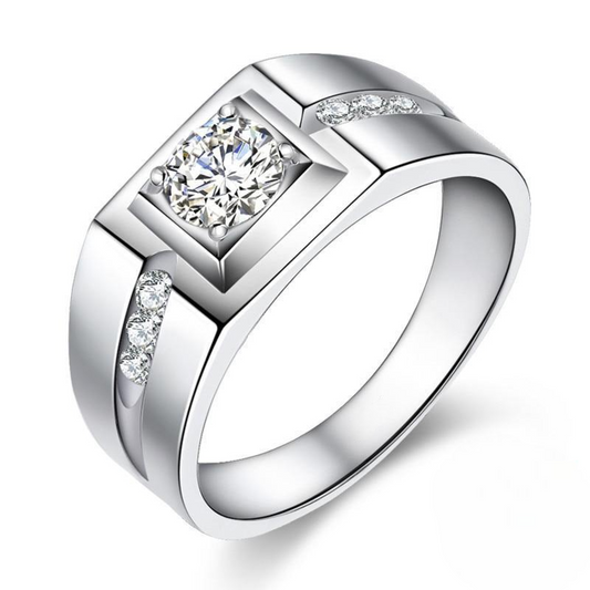 Men's Solitaire Diamond Ring 24kdiamond