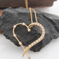 Open Heart Diamond Pendant Necklace Yellow Gold 24kdiamond