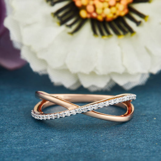 Rose Gold Diamond Ring Minimalist Ring, 24kdiamond