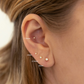 Single Diamond Threadless Earrings Stud 14K 24kdiamond