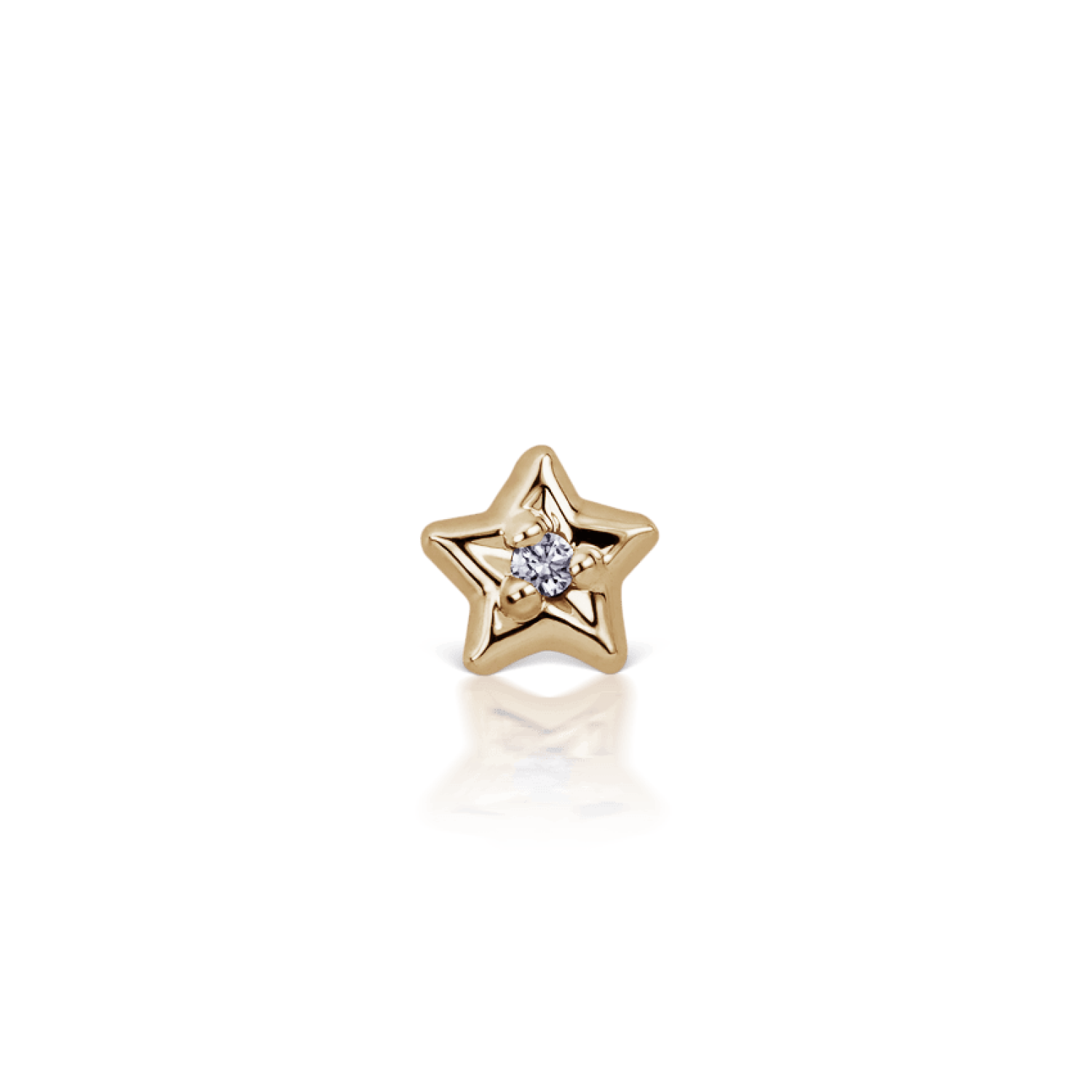 Small Star Threaded Nose Stud And Earrings 24kdiamond