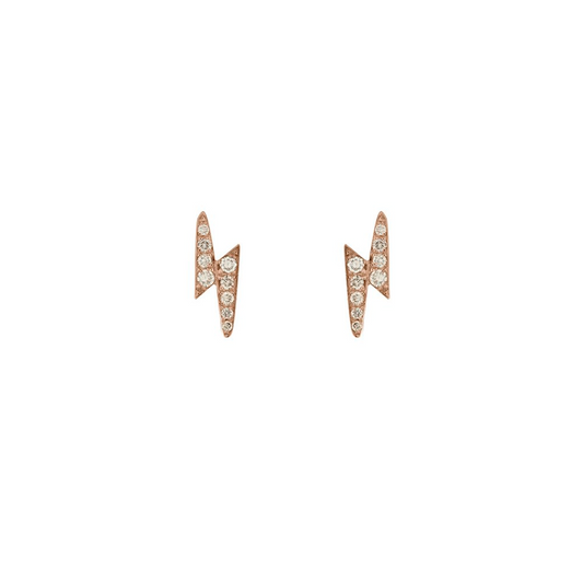Thunder Lightning Stud Earrings 24kdiamond