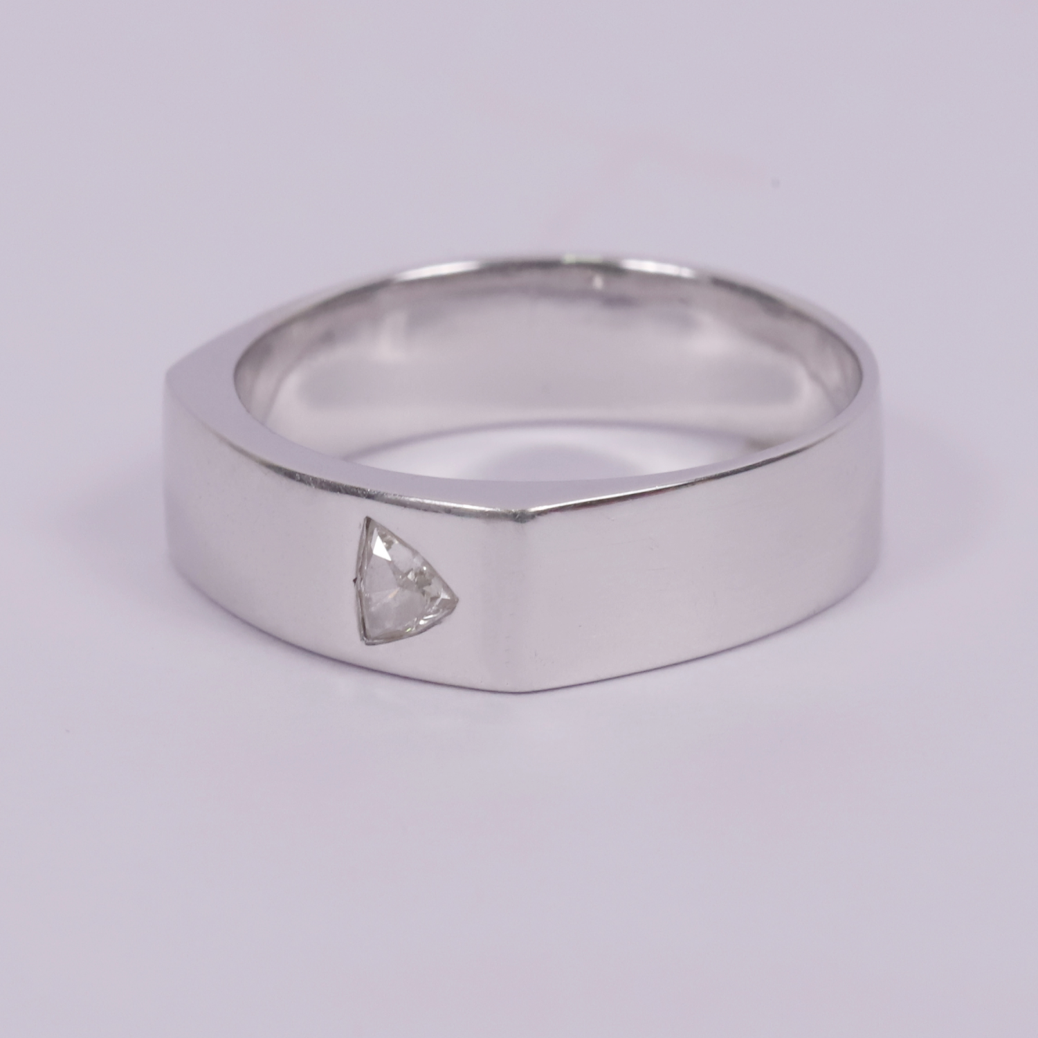 Triangle Shape Diamond Ring White Gold 24kdiamond