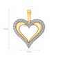 Unique Heart Diamond Pendant 24kdiamond