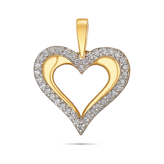 Unique Heart Diamond Pendant 24kdiamond